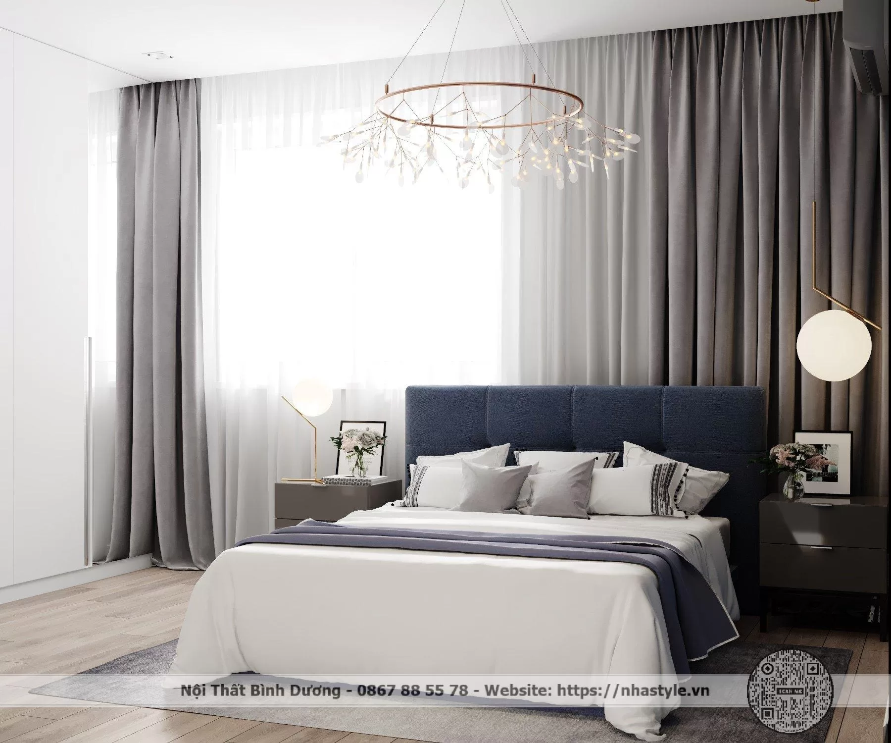 giường ngủ bọc nệm