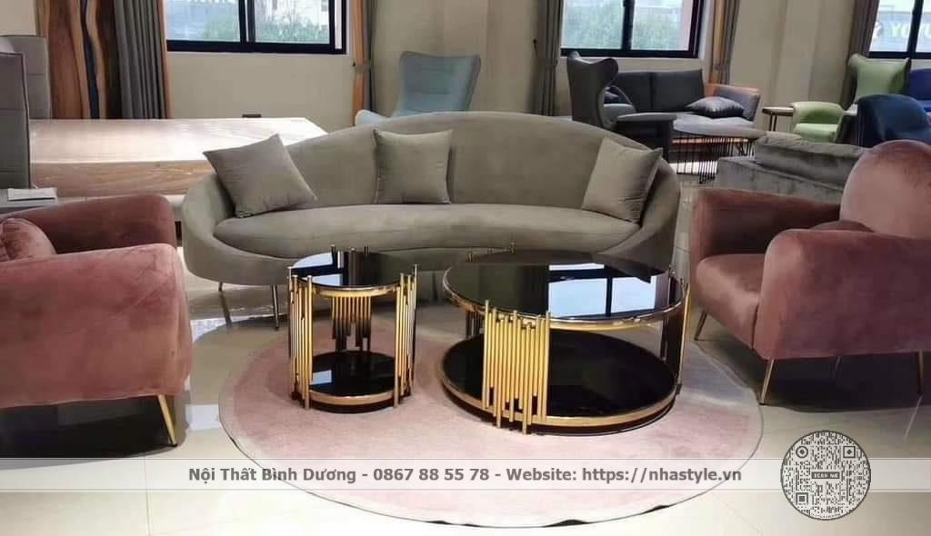 Bàn sofa mặt kính 022S