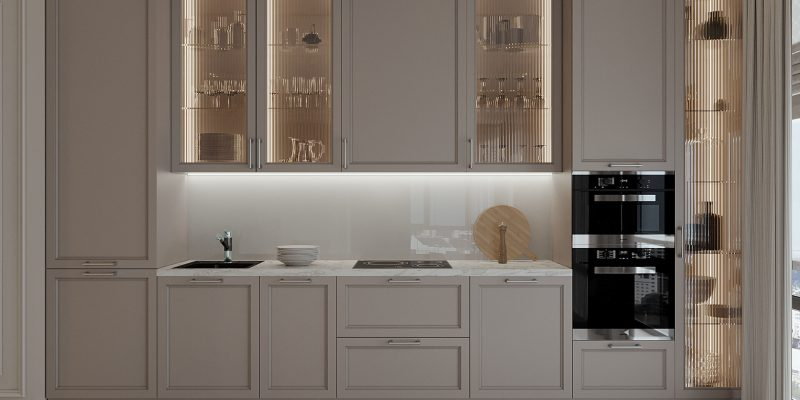 nhà bếp phong cách bán cổ điển
