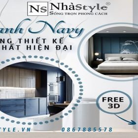 xanh navy trong thiết kế nội thất hiện đại