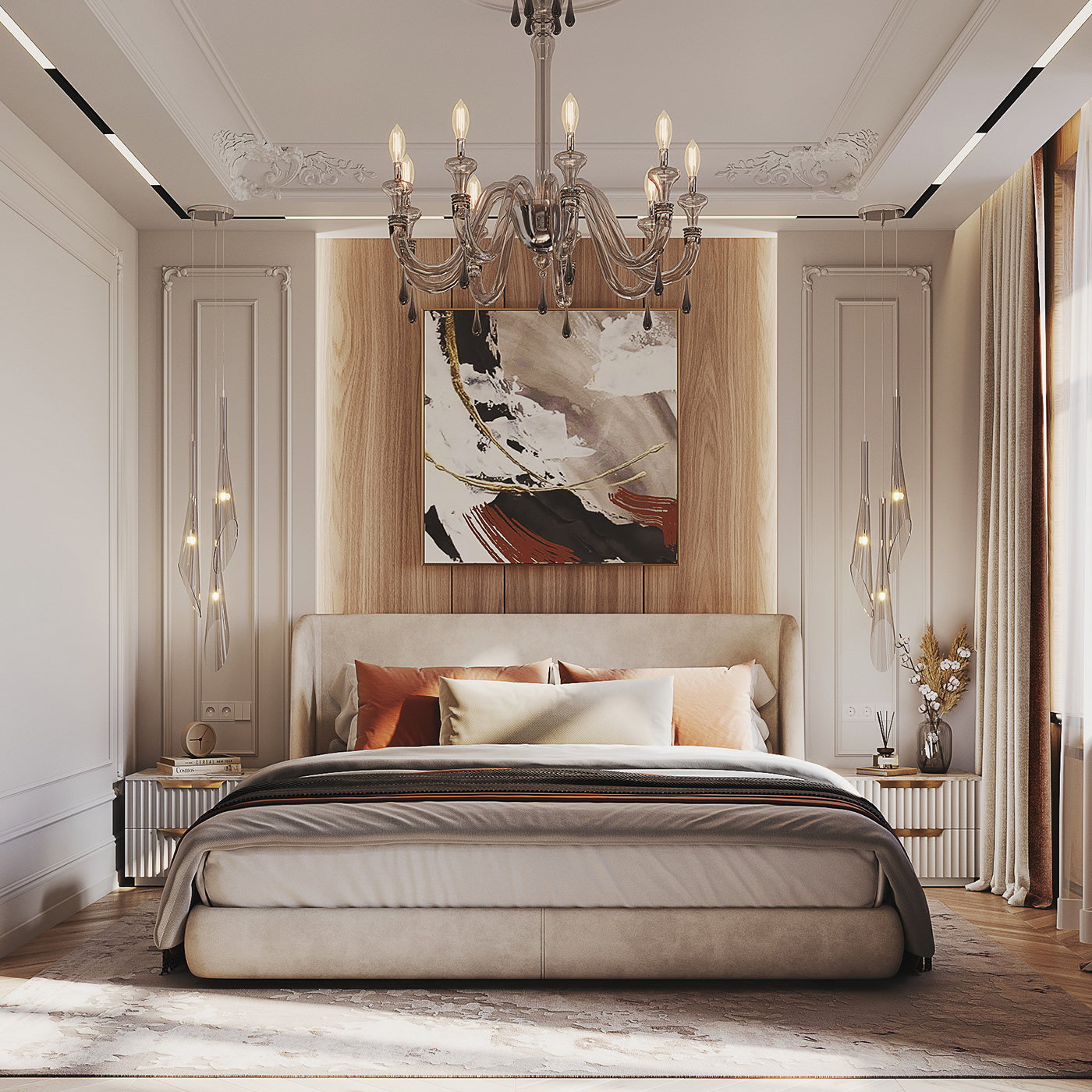 phòng ngủ phong cách nội thất luxury