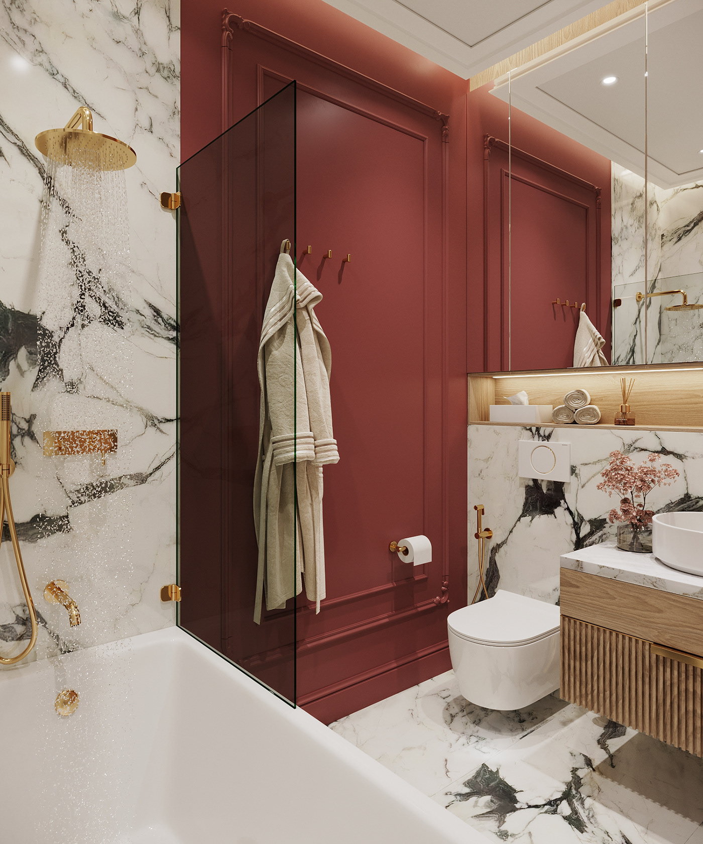 phòng tắm phong cách nội thất luxury