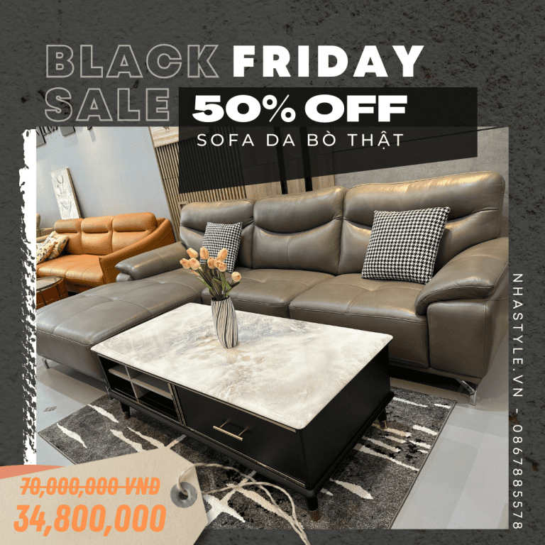 Black Friday Sale - Sofa Da Thật 100%
