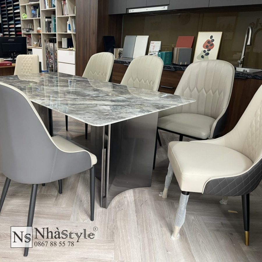 Bàn ghế ăn khuyến mãi 176S Bàn ăn chân inox