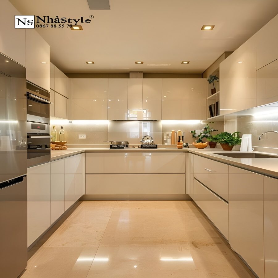 Tủ Bếp Acrylic Sang Trọng 121S