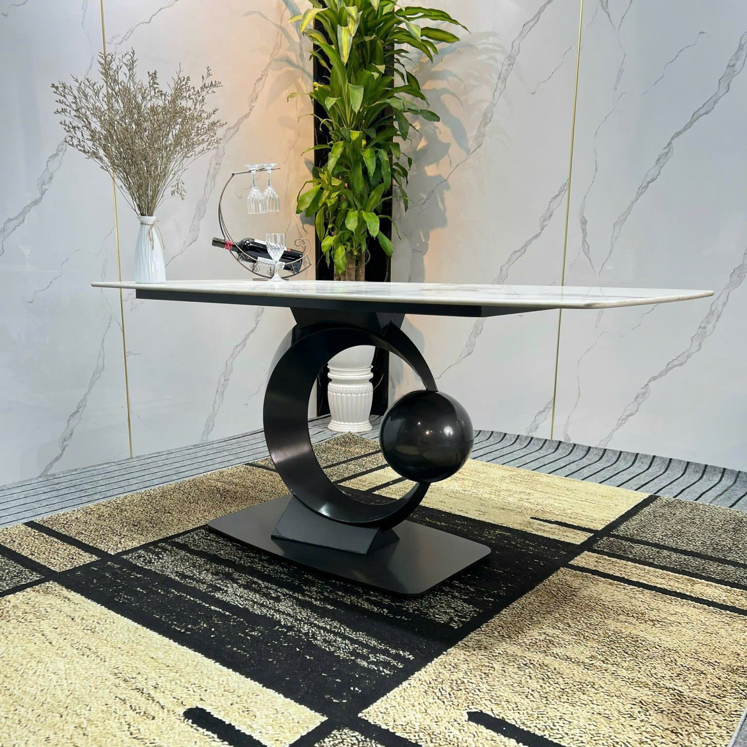 Bàn ăn 6 ghế mặt đá thạch anh